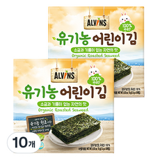 엘빈즈 유기농 어린이김 10p, 자연의 맛, 15g, 10개