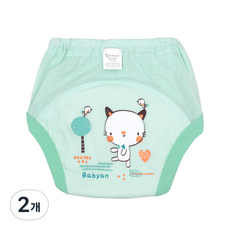 베이비앙 큐티캣 배변훈련팬티, 혼합색상, 2개