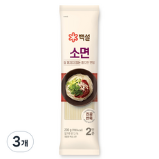 백설 소면, 200g, 3개
