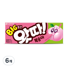 롯데제과 왓따 복숭아, 23g, 6개