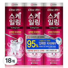 클링스 스케일링 케어 치약 스트롱민트, 100g, 18개