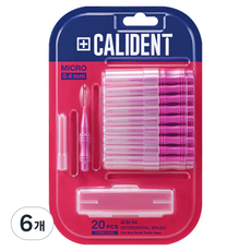 칼리덴트 치간칫솔 마이크로, 0.4mm, 20개입, 6개
