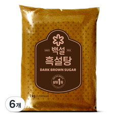 백설 흑설탕 1kg 6개 상품 이미지