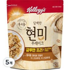 켈로그 담백한 현미 푸레이크 시리얼, 550g, 5개