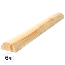 운수대통 편백나무 발지압 마사지용품, 6개, 자연색상