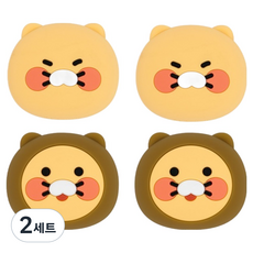 카카오프렌즈 문콕방지 지켜콕 도어가드 2종 x 2p 세트, 춘식이 브라운, 2세트