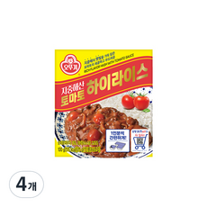 오뚜기 지중해산 토마토 하이라이스 고형, 100g, 4개