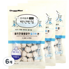 도기맨 콜라겐 돌돌말이 밀크츄 스틱 본 S 10p, 우유맛, 115g, 6개