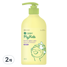 그린핑거 마이키즈 플러스 저자극 샴푸 복숭아향, 2개, 500ml