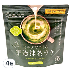 TEA TSUBOICHI 壺市製茶本舖 宇治抹茶拿鐵用沖泡粉 - 100%國產原料, 100公克, 10g, 10包, 4包