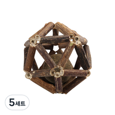 펫츠몬 고양이 캣닢 마따따비 랜드 마따따비 우드케이스 + 캣닢 삼각볼 세트, 캣닢 + 마따따비, 5세트