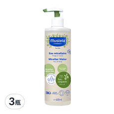 mustela 慕之恬廊 有機好橄潔膚水, 400ml, 3瓶