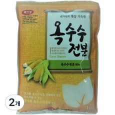 해가원 옥수수 전분, 1kg, 2개