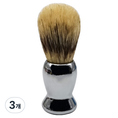 男性用刮鬍泡刷 銀色3, 3個, 1件