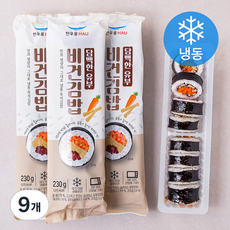 한우물 유부비건김밥 (냉동), 230g, 9개