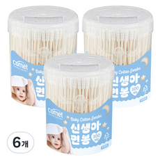 코멧 신생아 면봉, 6개, 300개입 6개, 300개입