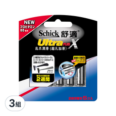 Schick 舒適牌 Ultra Plus 烏爪潤滑(超凡加滑) 刮鬍刀片5入, 5入, 3組