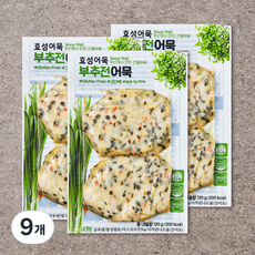 효성어묵 부추전 어묵, 120g, 9개