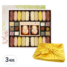 濟州液體茶 故鄉韓菓 混合禮盒+包袱巾組, 3組