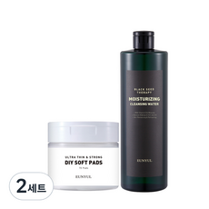 eunyul 黑種草籽保濕卸妝水 500ml+DIY柔軟棉片 70片入組, 2組