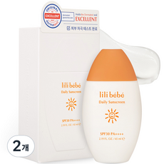 릴리베베 유아용 데일리 선크림 SPF30 PA++++, 65ml, 2개