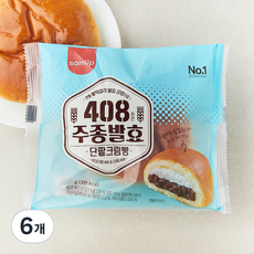 삼립 408시간 주종발효 단팥크림빵, 115g, 6개, 1개입