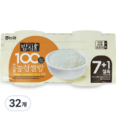 농협 밥심 즉석밥 7 + 1, 210g, 32개