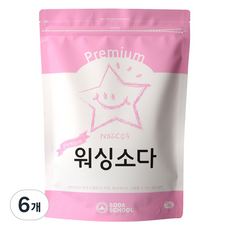 소다스쿨 프리미엄 워싱소다 본품, 2kg, 6개