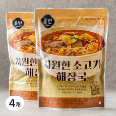 올반 키친 시원한 소고기해장국, 480g, 4개