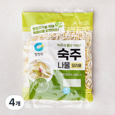 청정원 요리용 숙주나물, 350g, 4개