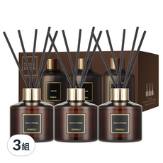 KUNDAL 昆黛爾 家用淨化空氣香薰擴香瓶組, Pear&Freesia, 3組