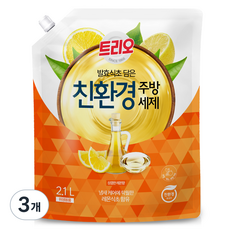 트리오 발효식초 담은 친환경 주방세제, 2.1L, 3개 2.1L, 3개