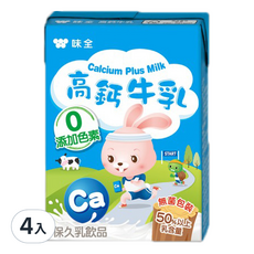 味全高鈣牛乳, 200毫升, 無添加色素, 50%以上乳含量, 200ml, 96瓶