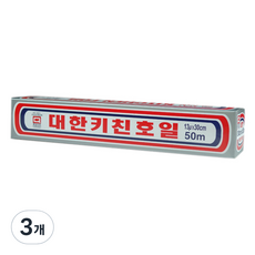 대한웰빙은박접시 대한키친호일 30cm x 50m, 3개