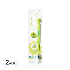 디즈니 몬스터주식회사 마이크 피규어칫솔 + 자석거치대, 2세트