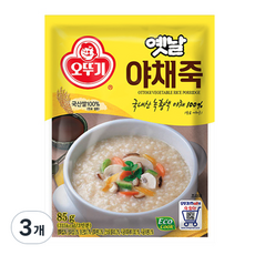 오뚜기 야채죽, 3개, 85g