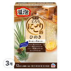 온포 탄산입욕제 히노끼시프러스, 3개, 480g