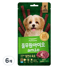 풀무원아미오 강아지 자연담은 육포, 칠면조, 50g, 6개 칠면조, 50g, 6개