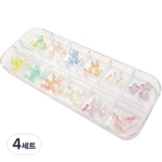 오로라 더블 나비 파츠 12종 x 3p 세트 KN-P1036, 4세트, 혼합색상