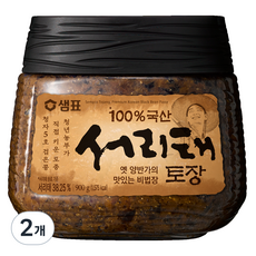샘표 국산 서리태 토장, 2개, 900g