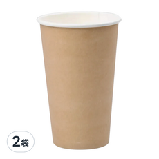 JX 雙P冷熱共用杯，16oz 牛皮色, 50入, 50個, 2袋