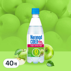 나랑드사이다 그린애플 제로, 350ml, 40개