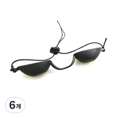 데이러빗 LED 마스크 레이저 눈보호 태닝 안경 블랙, 6개