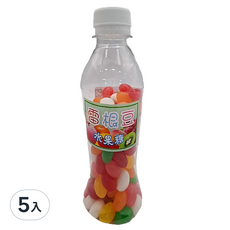 家合食品 可樂瓶雷根豆150g 5入 (水果糖, 趣味造型, 多種口味, 獨立包裝, 聚會分享)