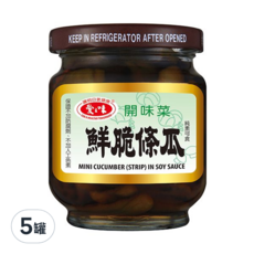 愛之味 鮮脆條瓜, 180g, 5罐