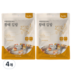 후코홀릭 강아지 황태 김밥, 혼합맛(황태/당근/고구마), 60g, 4개 - 강아지김밥