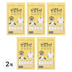 고양이 짜먹는 한입뚝딱 간식 12g x 5p, 2개, 닭고기 + 황태 혼합맛