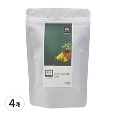 유가원 유기농 건파인애플, 4개, 60g