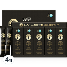 자연허브 6년근 고려홍삼정 에브리데이 진 홍삼스틱 30p + 쇼핑백, 4개, 450g