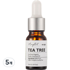 메이플릿 유기농 비건 아로마 에센셜 오일 티트리, 10ml, 5개